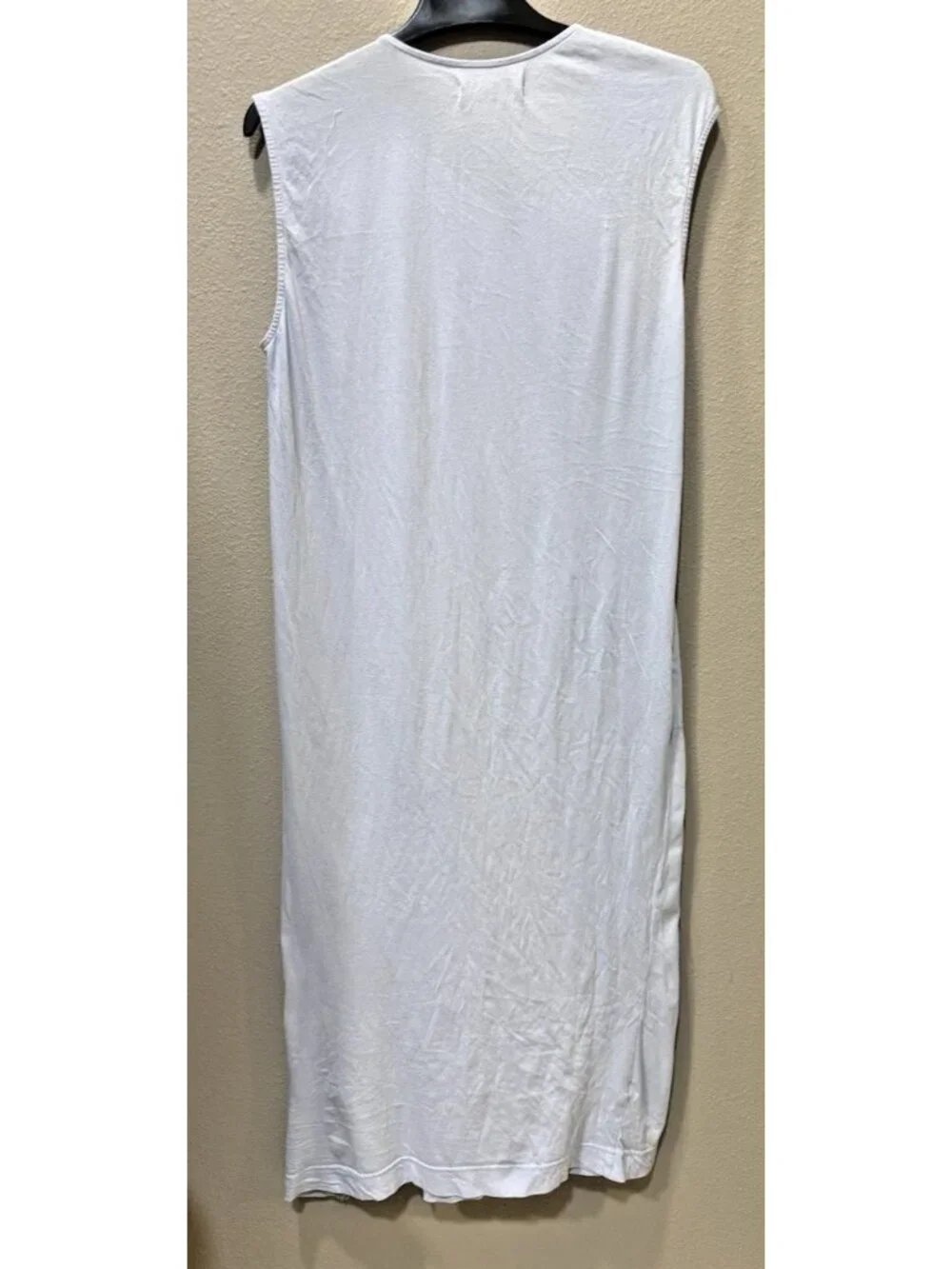 Free People FP Beach Drew Midi Twisted Sleeve Cotton Dress Xenon Blue BOHO Sz S